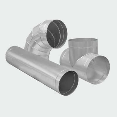 Тройник ЭКОРОЛЛ КВ-80 Zn Ø273 мм, в оцинкованной оболочке ЗДО (комплект)