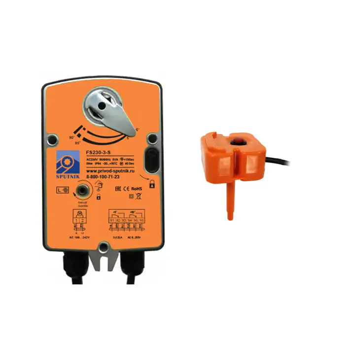 Электроприводы SPUTNIK FS230-3-ST для противопожарных клапанов Электроприводы SPUTNIK FS230-3-ST для противопожарных клапанов