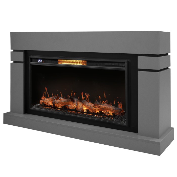 Каминокомплект: Очаг Electrolux EFP/P-3620LS, портал Lindos 42/40/36, светло-серый, р/в