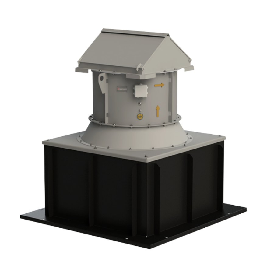 Крышный вентилятор ВКО-К-13-284 №4 с обратным клапаном, Ø400 мм